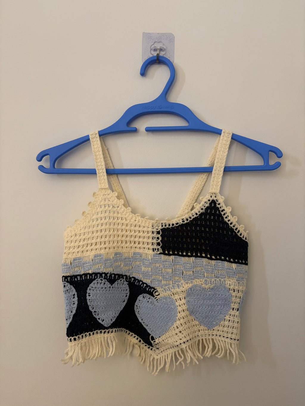 Striped Fringe Crochet Top