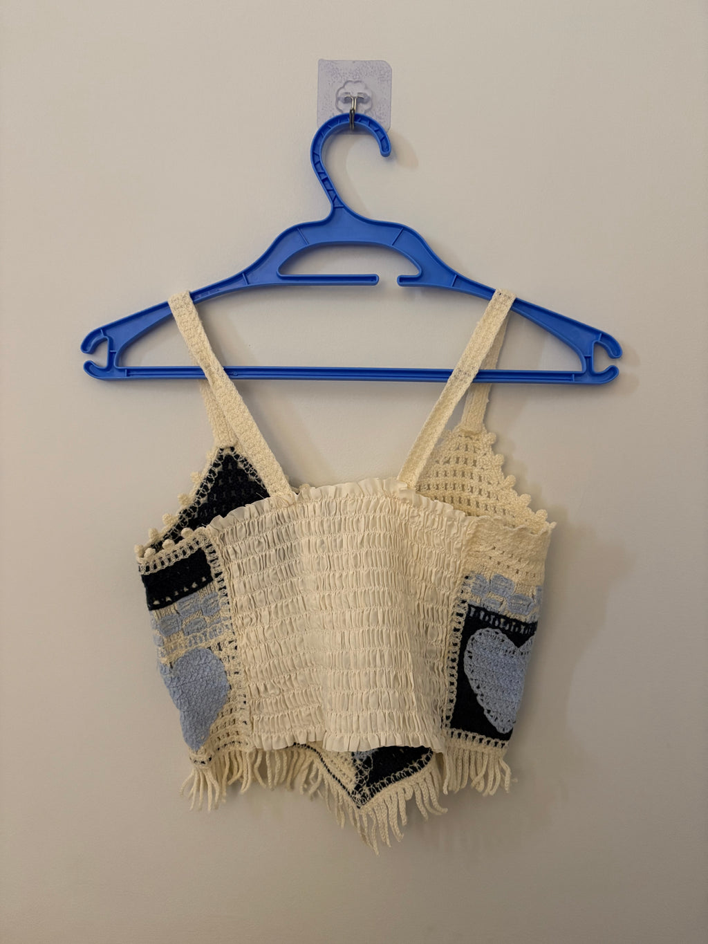 Striped Fringe Crochet Top