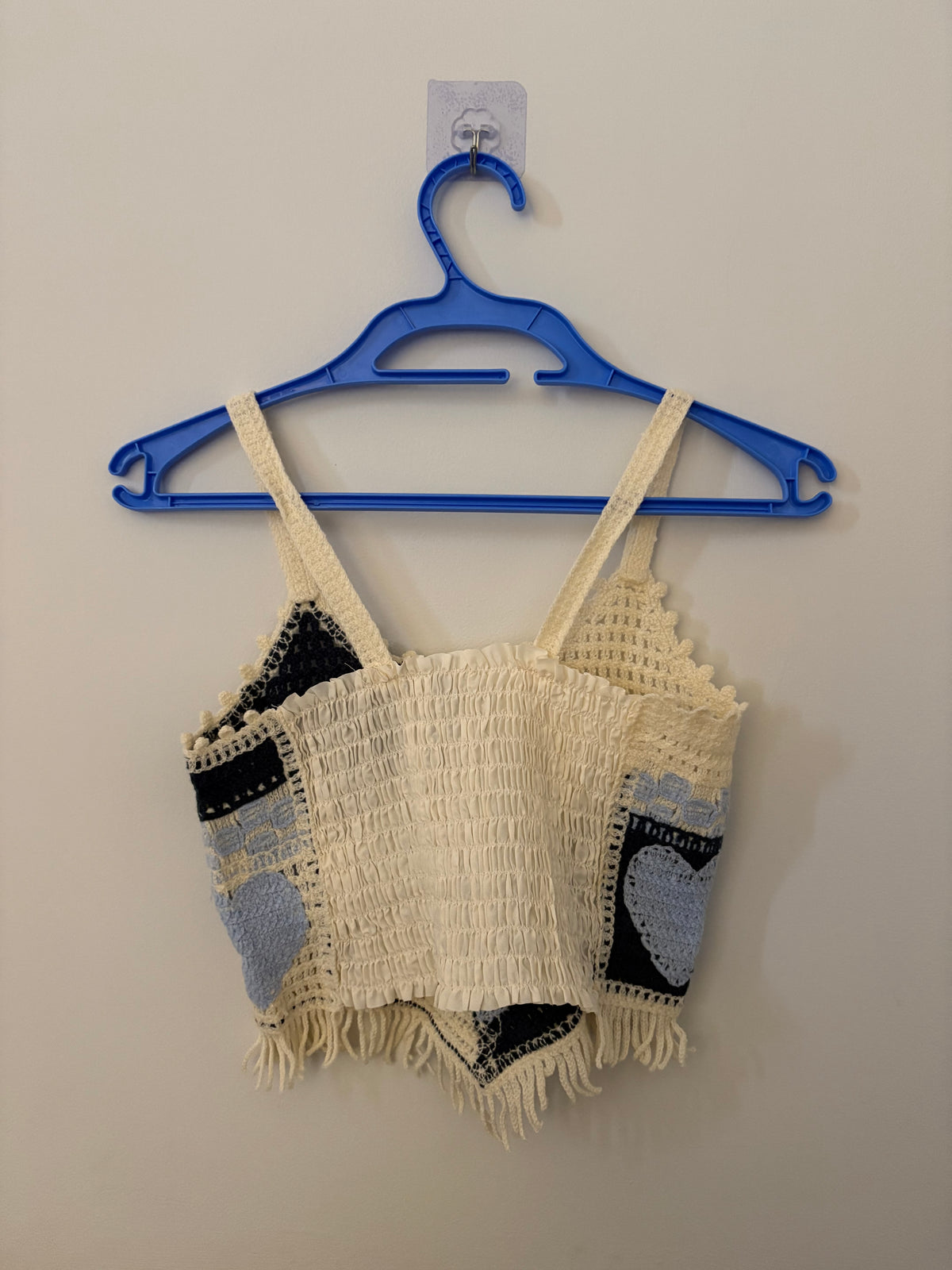 Striped Fringe Crochet Top
