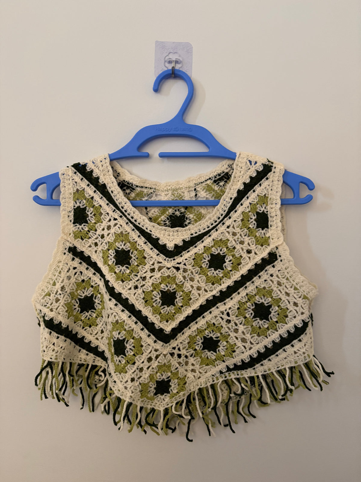 Geometric Fringe Crochet Vest