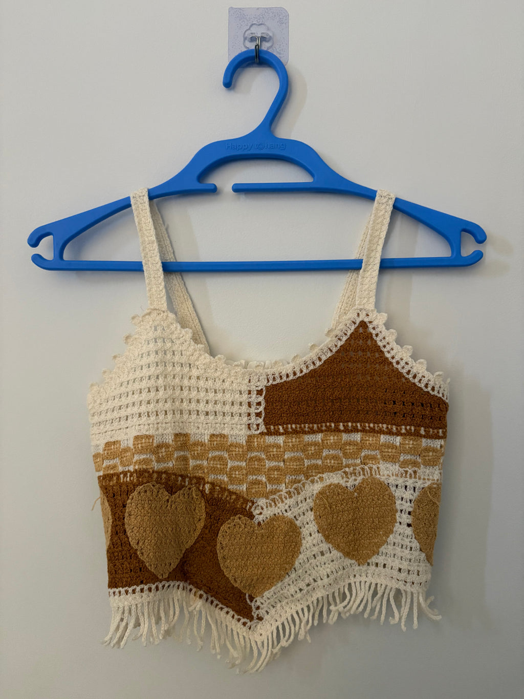 Striped Fringe Crochet Top
