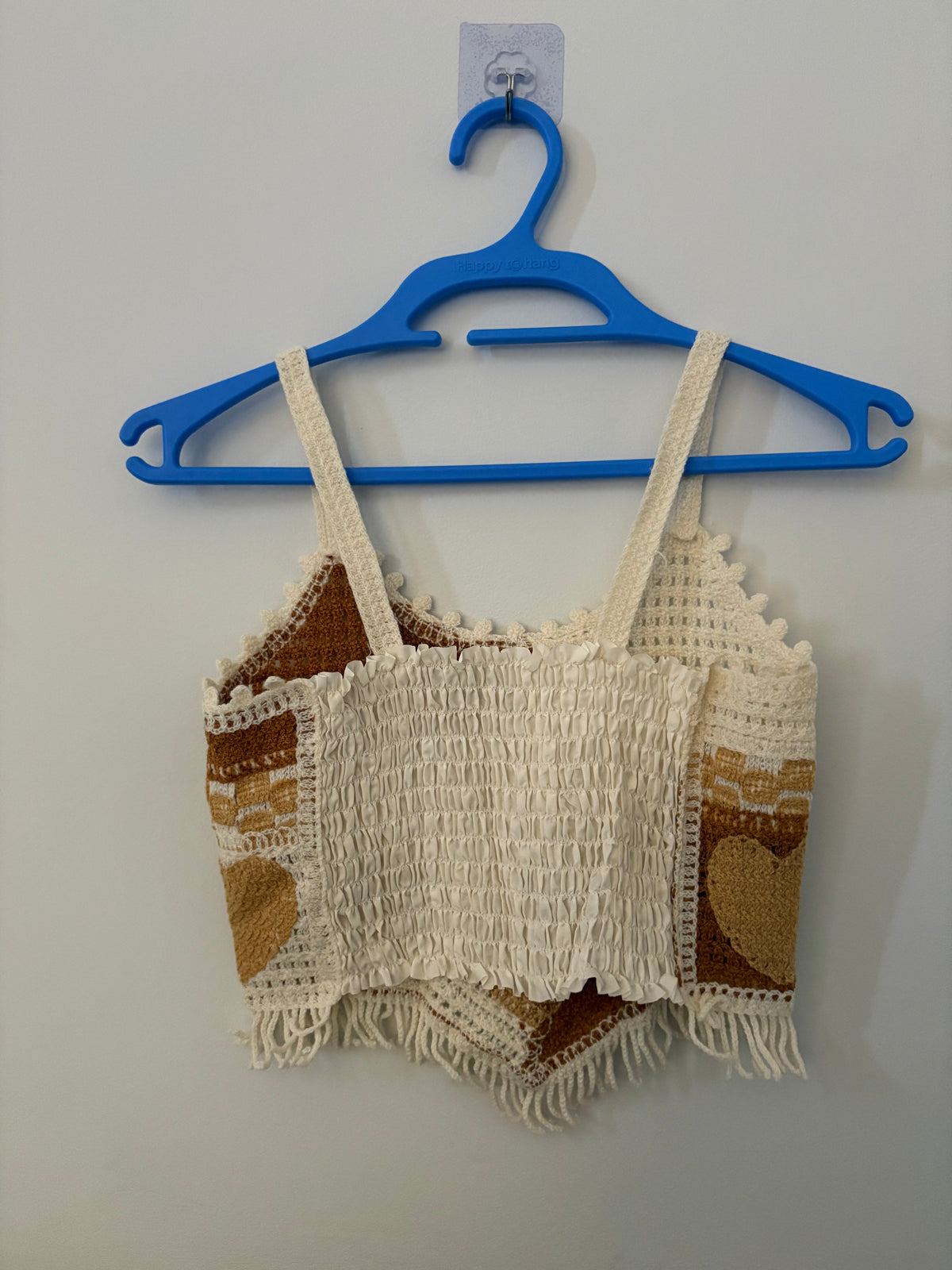 Striped Fringe Crochet Top