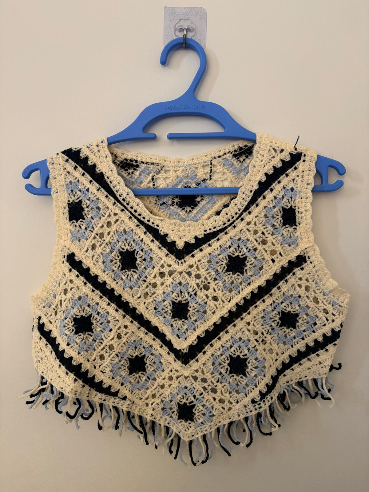Geometric Fringe Crochet Vest