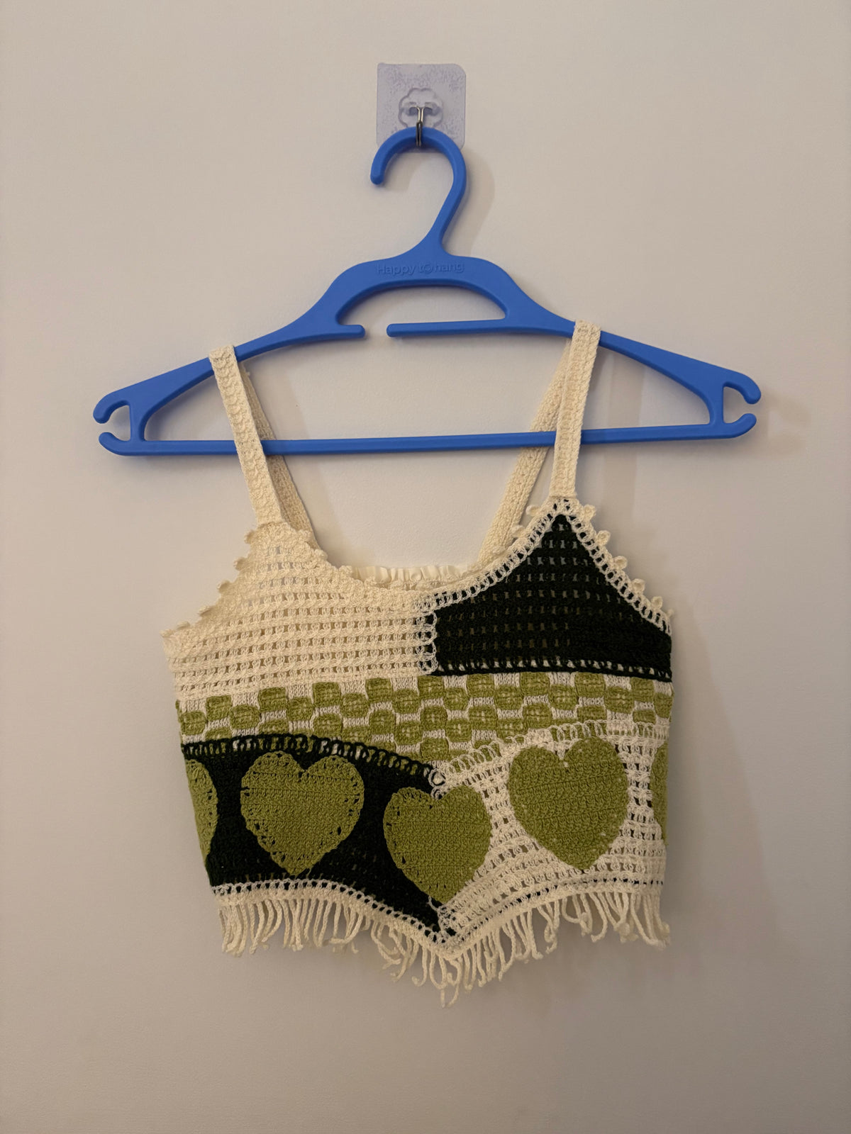 Striped Fringe Crochet Top