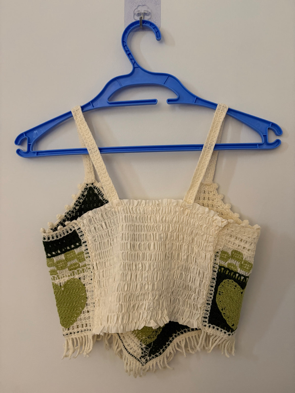 Striped Fringe Crochet Top