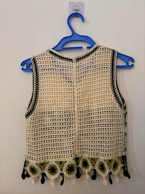 Boho Leaf Motif Crochet Top