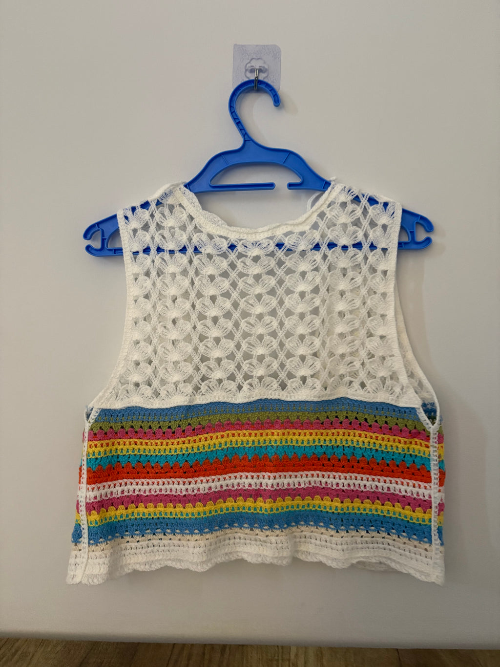 Multicolor Striped Crochet Top