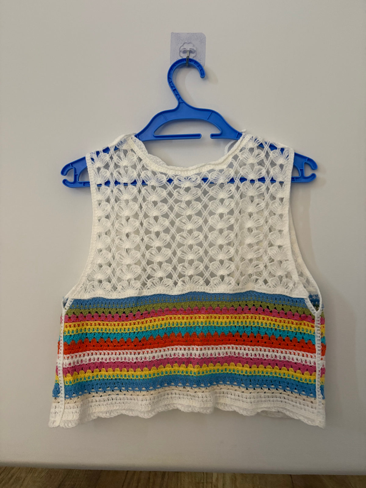 Multicolor Striped Crochet Top